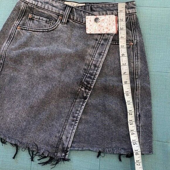 Free People Parker Wrap Denim Skirt Womens Size 25 - Picture 10 of 11